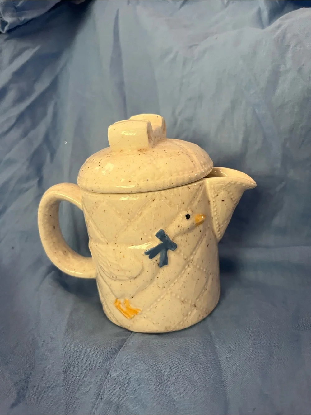 Vintage 1980 Otagiri Quilted Goose Creamer Pitcher